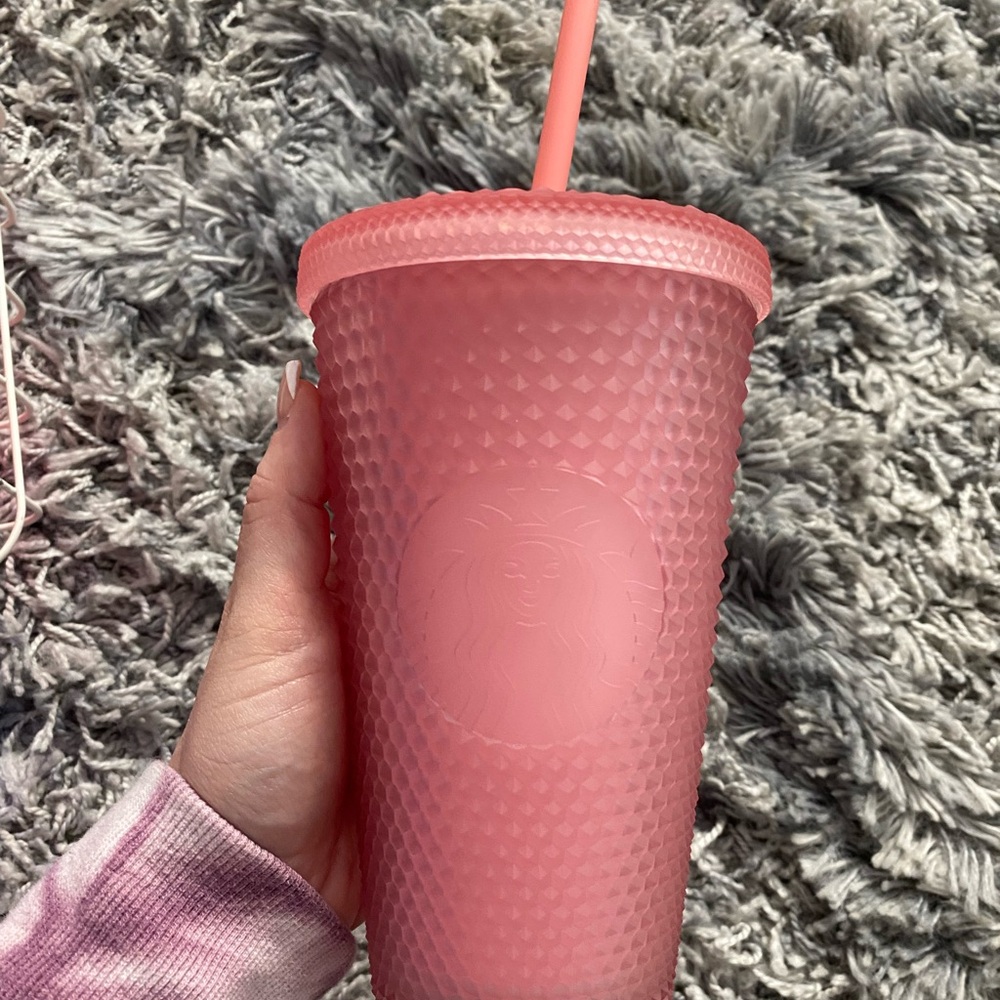 Soft Touch Pink Studded Starbucks Tumbler NWT